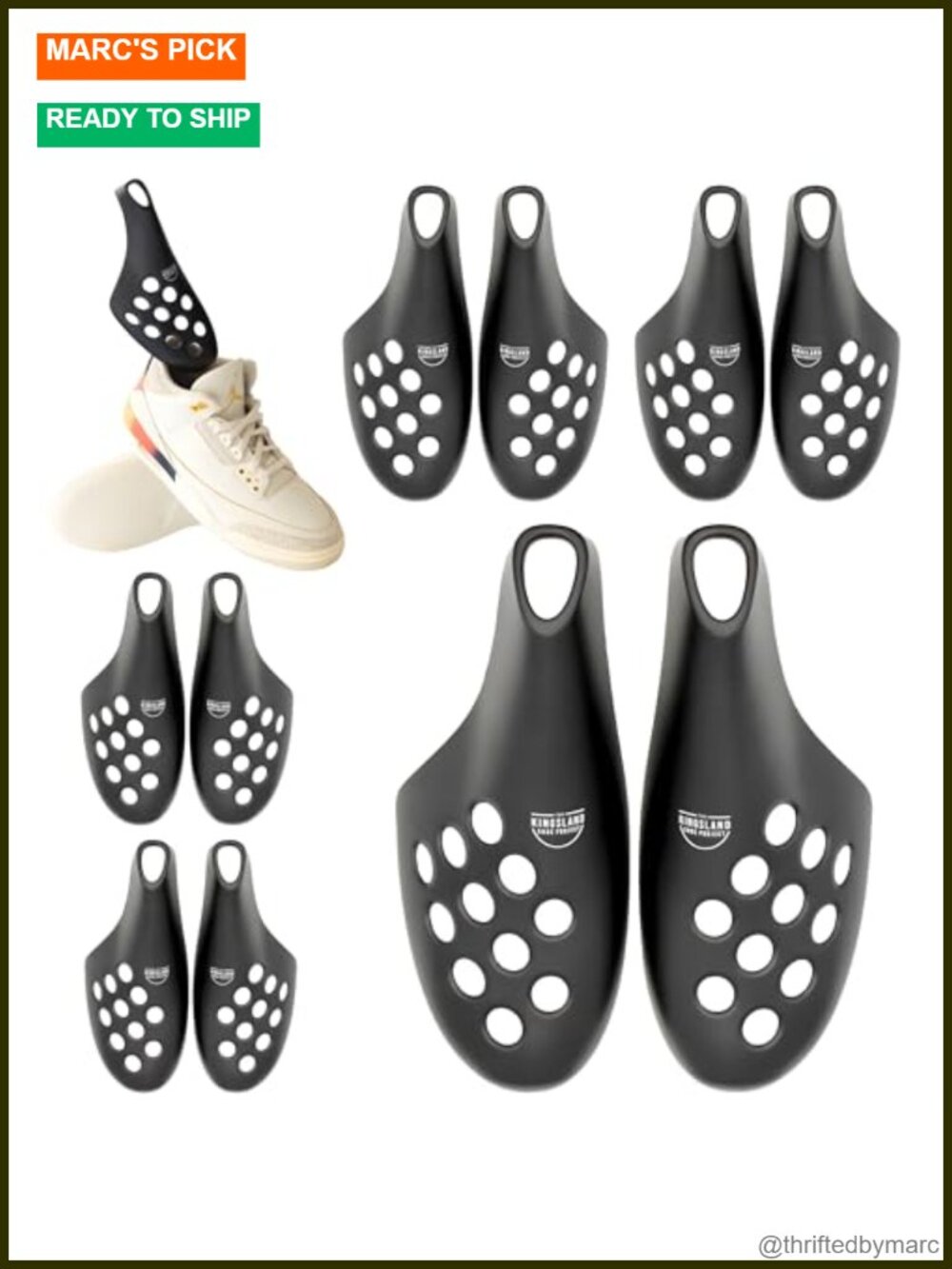 Fresh Flow Plastic Shoe Trees for Sneakers & Dress Shoes Travel Shoe Trees